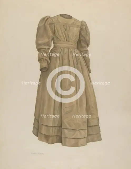 Dress, c. 1942. Creator: Nancy Crimi.