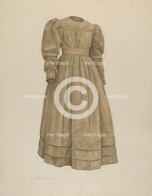 Dress, c. 1942. Creator: Nancy Crimi.