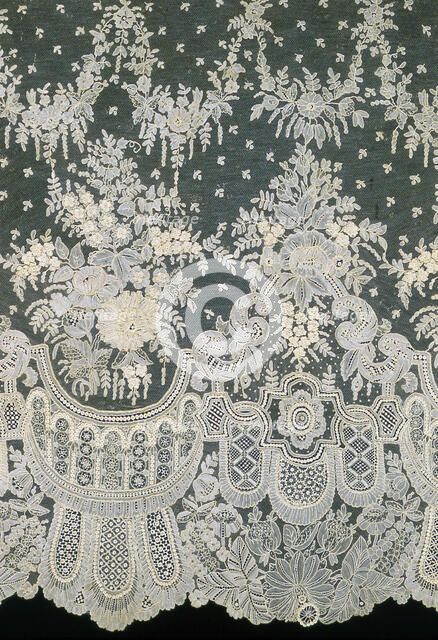 Dress Flounce, Belgium, 1860s (probably 1862 or 1867). Creator: Unknown.