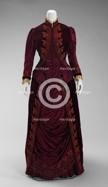 Dress, French, ca. 1885. Creators: House of Worth, Charles Frederick Worth.