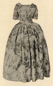 Dress of buff chine silk, worn by Lady Stuart in Barbados Colony c1700, (1937). Creator: Unknown