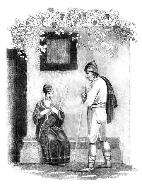 'Dress of the Country People in Madeira'.Artist: E Mitchell