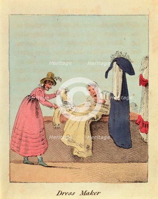 'Dress Maker', 1818. Creator: John Harris.