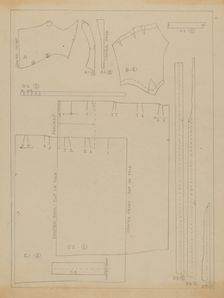 Dress (Pattern), c. 1936. Creator: Nancy Crimi