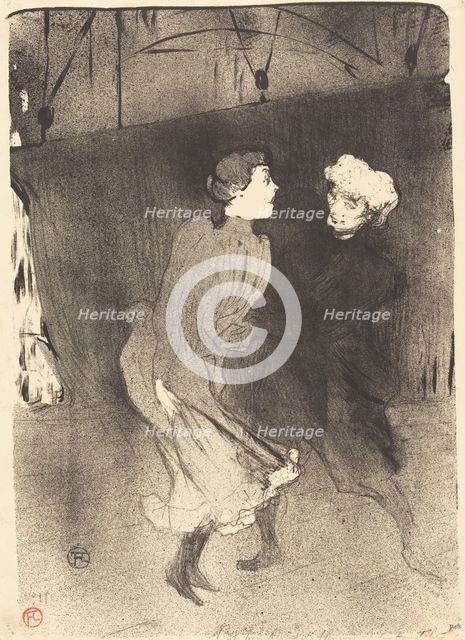 Dress Rehearsal at the Folies-Bergere (Répétition générale aux Folies-Bergère), 1893. Creator: Henri de Toulouse-Lautrec.