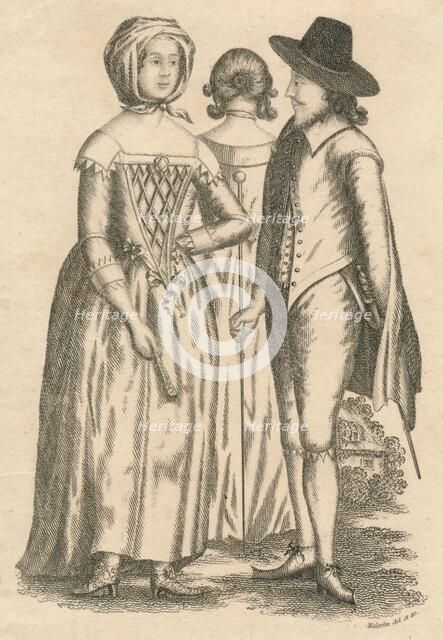 'Dress Reign of Charles I, and Interregnum', 1810. Artist: Unknown.