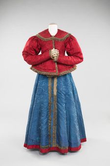 Dress, Russian, 1840-80. Creator: Unknown