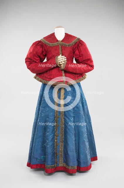 Dress, Russian, 1840-80. Creator: Unknown.