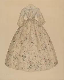 Dress with Cape Collar, 1935/1942. Creator: Nancy Crimi