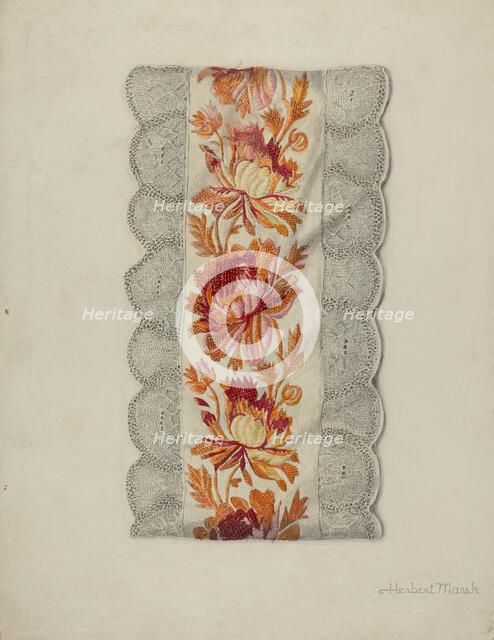 Dress Trimming, c. 1939. Creator: Herbert Marsh.