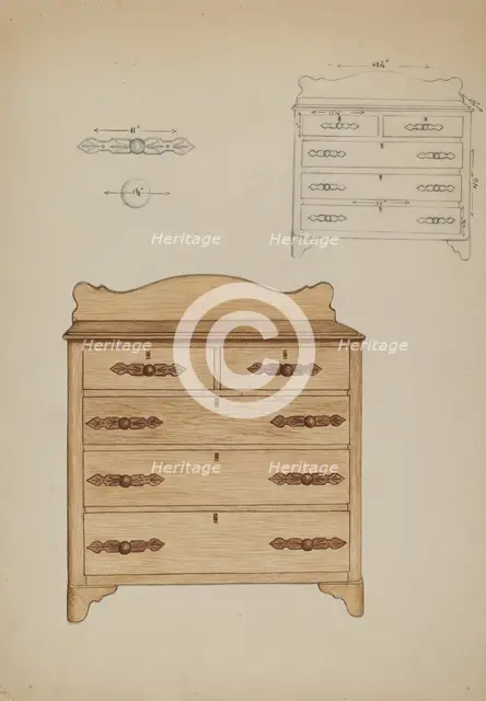 Dresser, 1937. Creator: Ethel Dougan.