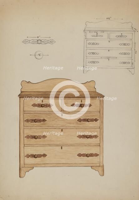 Dresser, 1937. Creator: Ethel Dougan.