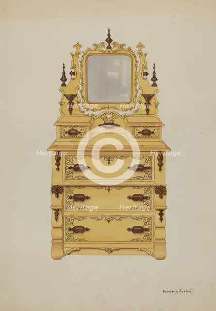 Dresser, c. 1937. Creator: Gordena Jackson.