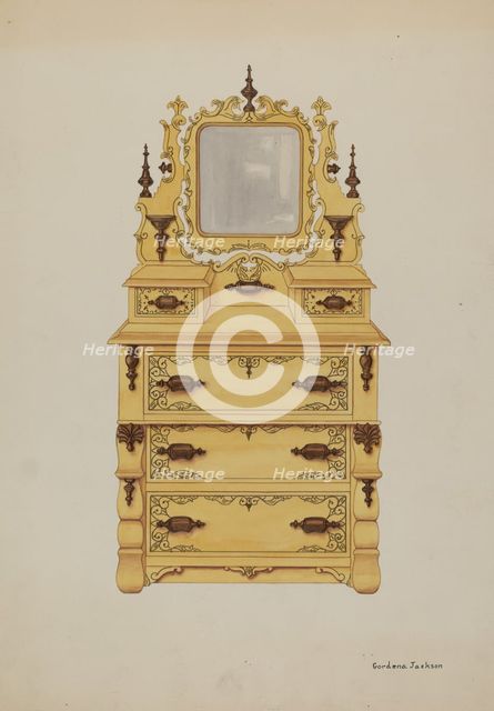 Dresser, c. 1937. Creator: Gordena Jackson.