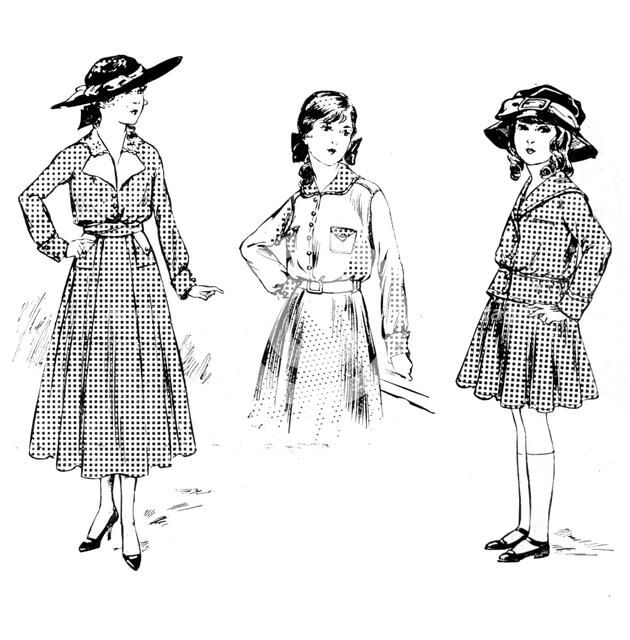 Dresses for young girls, 1915. Artist: Unknown