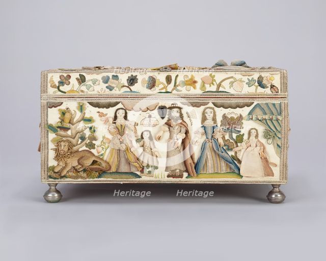 Dressing Box Depicting the Finding of Moses and Scenes from Abraham and Hagar, c. 1668. Creator: Unknown.