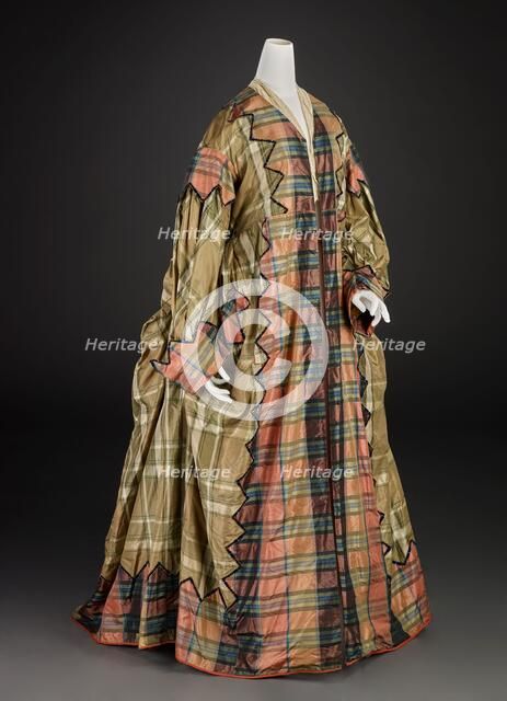 Dressing Gown (Gown, Neckpiece), about 1850-1870. Creator: Unknown.