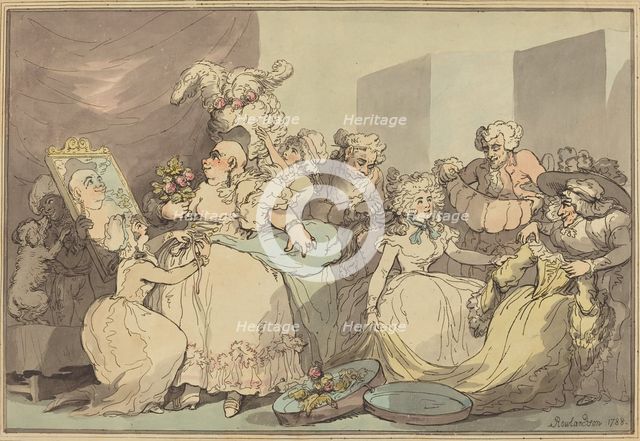 Dressing for a Birthday, 1788. Creator: Thomas Rowlandson.