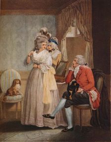 Dressing for the Masquerade. Laetitia Flies from Reflection to Public Entertainments 1789. Artist: John Raphael Smith