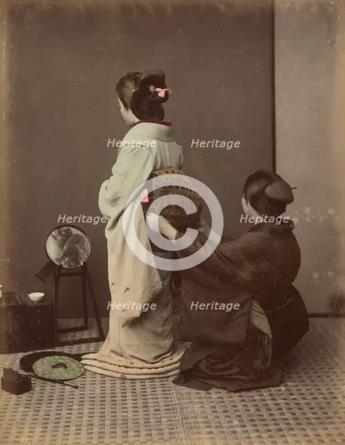 Dressing Obi, 1870s-1890s. Creator: Kusakabe Kimbei.