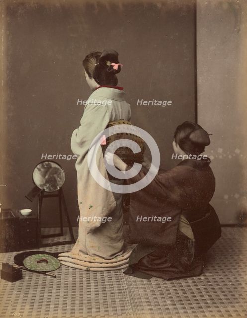 Dressing Obi, 1870s-1890s. Creator: Kusakabe Kimbei.