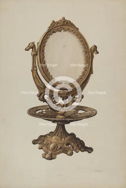 Dressing Mirror, 1938. Creator: Samuel O. Klein.
