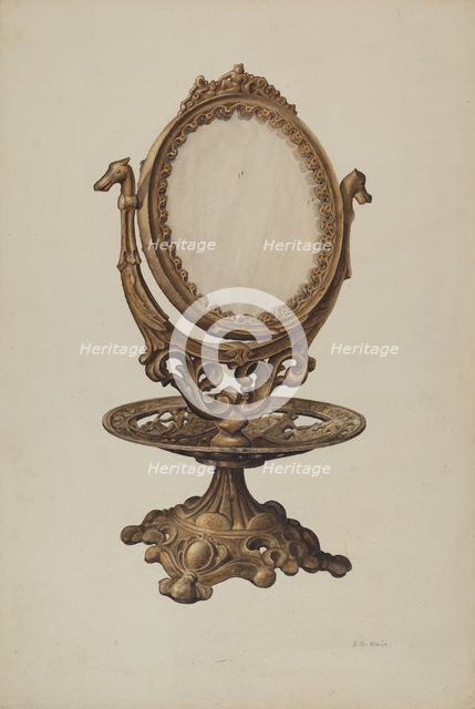 Dressing Mirror, 1938. Creator: Samuel O. Klein.