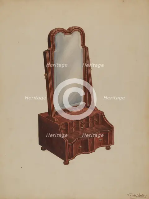 Dressing Mirror, c. 1938. Creator: Frank Wenger.