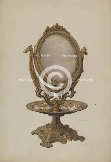 Dressing Mirror, c. 1938. Creator: Samuel O. Klein.