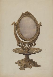 Dressing Mirror, c. 1938. Creator: Samuel O. Klein