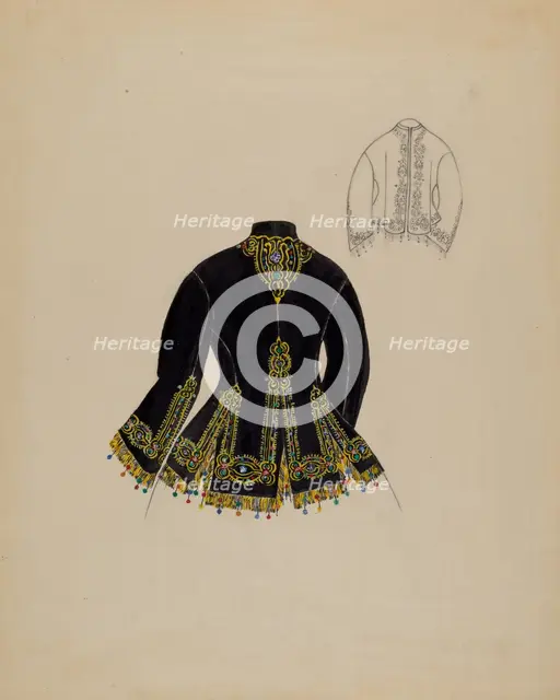 Dressing Sacque, 1935/1942. Creator: Mae Szilvasy.