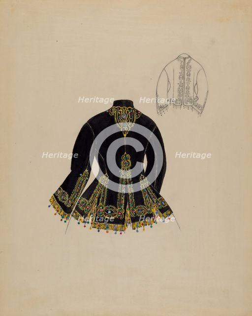 Dressing Sacque, 1935/1942. Creator: Mae Szilvasy.