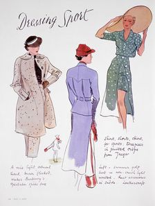 Dressing Sport fashion illustration, 1935