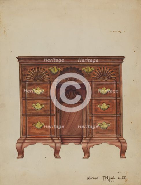 Dressing Table, 1936. Creator: Michael Trekur.