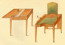 Dressing table and folding table, 1787, (1946). Creator: Unknown