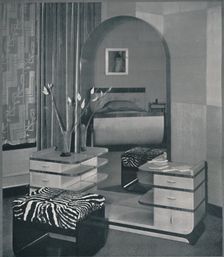 Dressing-table and stool designed for the Frankl Galleres, Inc. 1933