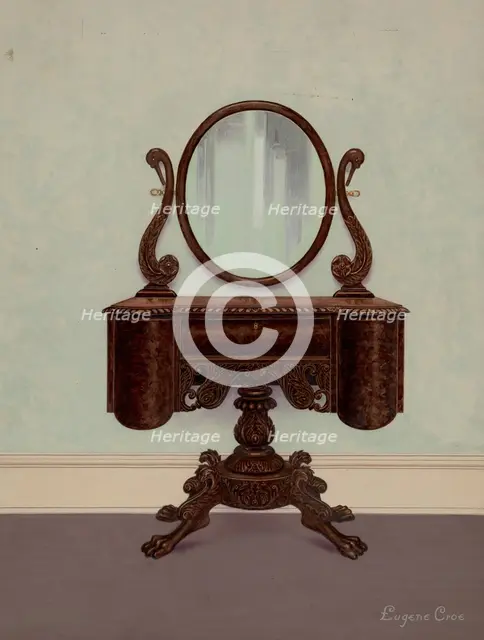 Dressing Table, c. 1936. Creator: Eugene Croe.