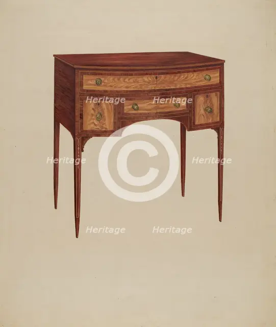 Dressing Table, c. 1938. Creator: Charles Henning.