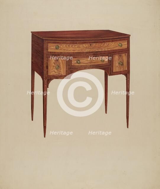 Dressing Table, c. 1938. Creator: Charles Henning.