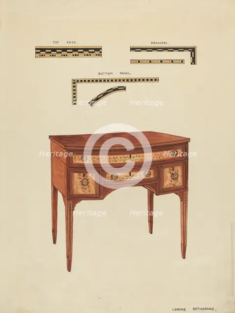 Dressing Table, c. 1938. Creator: Lorenz Rothkrantz.