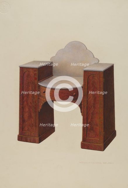 Dressing Table, c. 1939. Creator: William H Edwards.