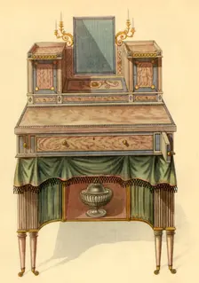 Dressing table in satinwood, 1804, (1946). Creator: Unknown