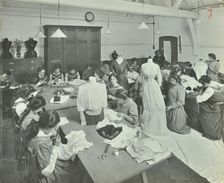 Dressmaking class, Hammersmith Trade School for Girls, London, 1911