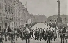 Dreyfus Affair: patriotic demonstration in honour of General Saussier, Paris, France, 1898. Creator: Unknown