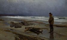 Drifted Ashore, 1884. Creator: Nicolai Martin Ulfsten