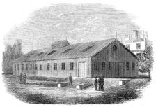 Drill-shed in Burlington Gardens, erected by the South Middlesex Rifle Volunteers, 1862. Creator: Unknown