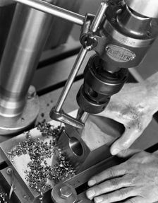 Drill press, Sheffield, South Yorkshire, 1965. Creator: Michael Walters