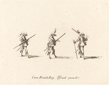 Drill with the Musket, 1634/1635. Creator: Jacques Callot