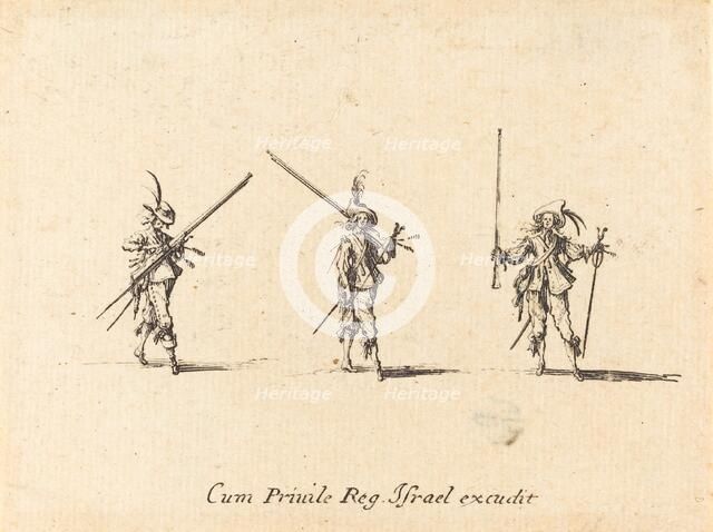 Drill with the Musket, 1634/1635. Creator: Jacques Callot.