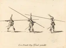 Drill with Tilted Pikes, 1634/1635. Creator: Jacques Callot